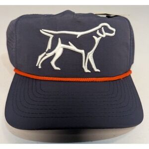 Fieldstone Outdoors Golf Snapback Hat Navy Blue Pointer Dog Performance NWT